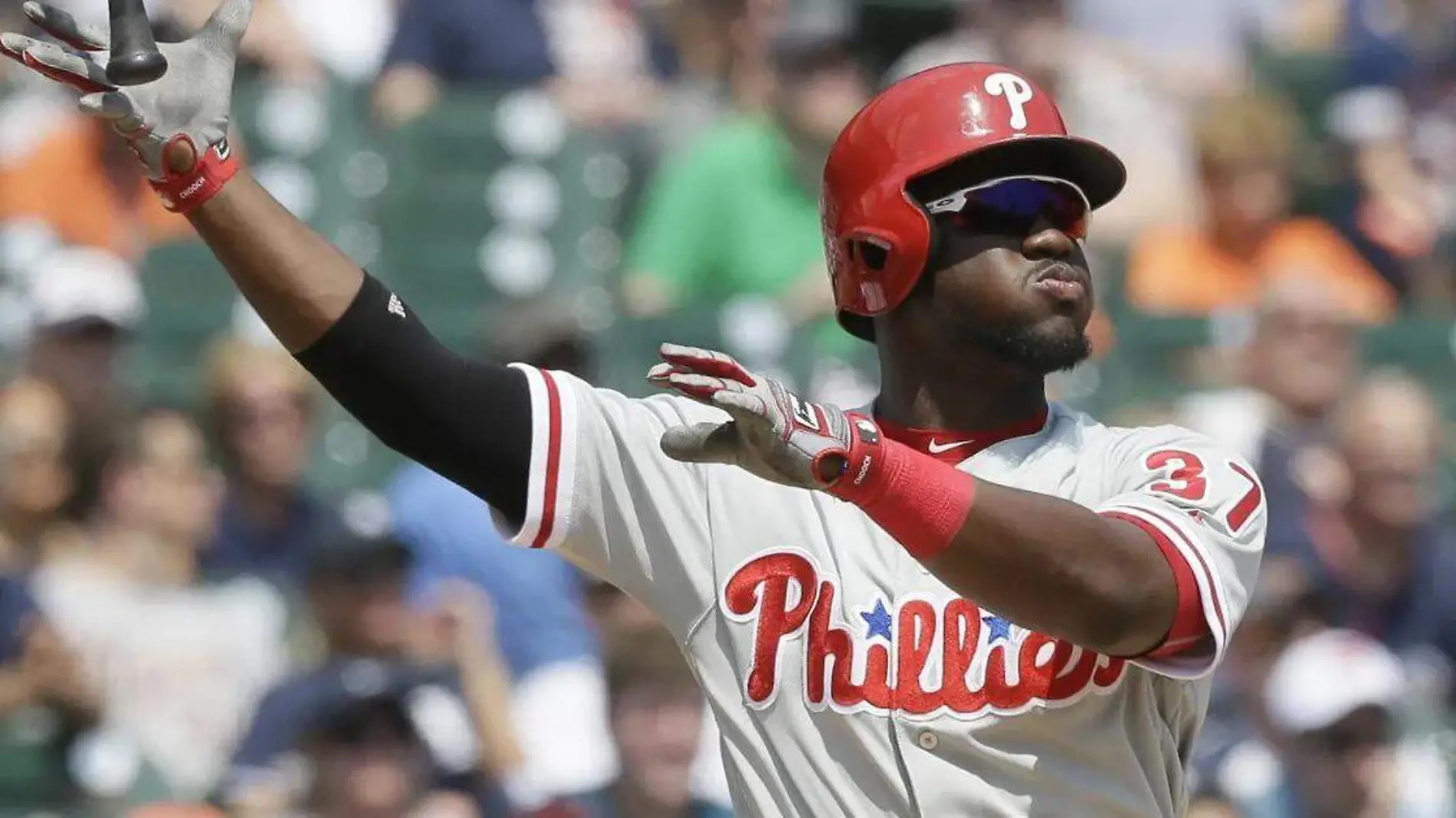 Odubel Herrera en sus días como jugador de los Filis en Las Mayores